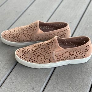 Joie suede perforated slip on sneakers loafers